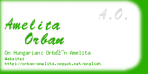 amelita orban business card